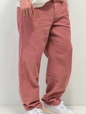 Empyre Pink Relax Skate Loose Straight Leg Corduroy Pants Size 28